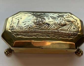 antique brass tobacco boxes Vintage Box/ Brass Collectible /betel and Box/ Vintage Box/ Old Brass Jali Box/ Indian Artistic Brass Box/ Brass Box this handy little container is good for keeping any small items safe Inscribed Dutch Brass and Copper