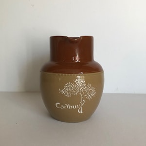 Antique Cadbury Drinking Chocolate Stoneware Jug Pitcher