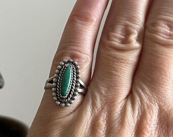 Vintage Bell Trading Post Navajo Sterling Silver Turquoise Ladies