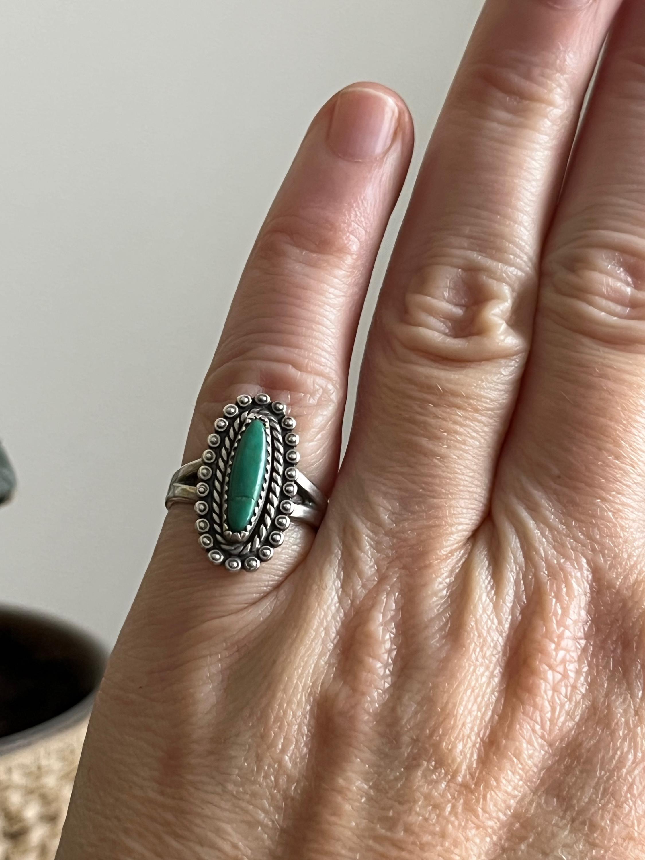 Vintage Bell Trading Post Navajo Sterling Silver Turquoise Ladies
