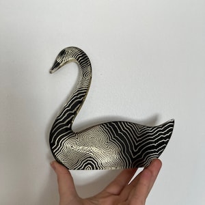 MCM 1970s Abraham Palatnik Brazil Lucite Black Swan Sculpture