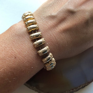 Antique Victorian or Edwardian Gold Filled or Rolled Gold Expansion Bracelet