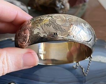 ヴィンテージ ワイド サイアム スターリングシルバー 刻印入り
