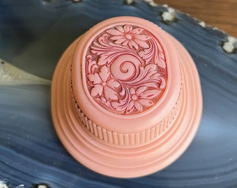 Antike Vintage Rosa Art Deco Vorschlag Verlobung Hochzeit Ring Box