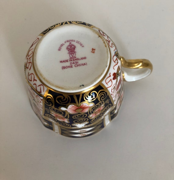 Vintage Royal Crown Derby Traditional Imari 2451 Cup and