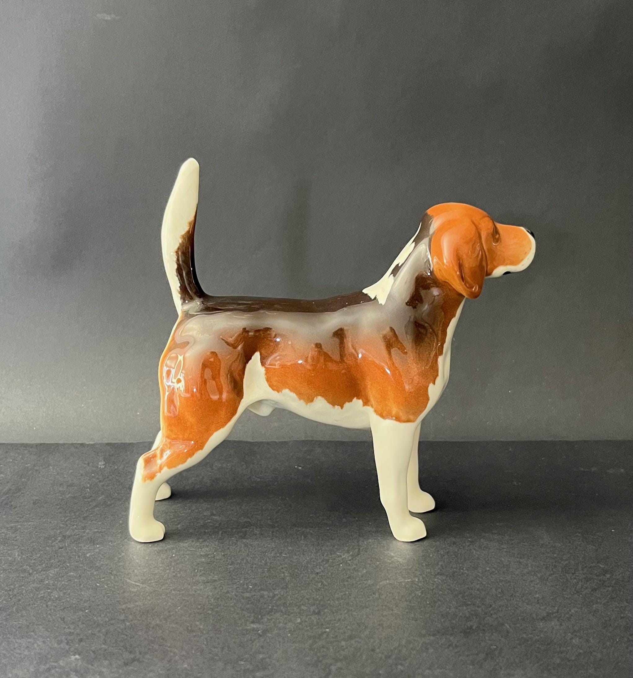 beswick theminstrel 陶器 Vintage Beswick Beagle Dog Ceramic Figurine Wendover Billy No