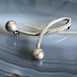 Vintage Modernist Niels Erik From Denmark Danish Modern Sterling Silver Brooch