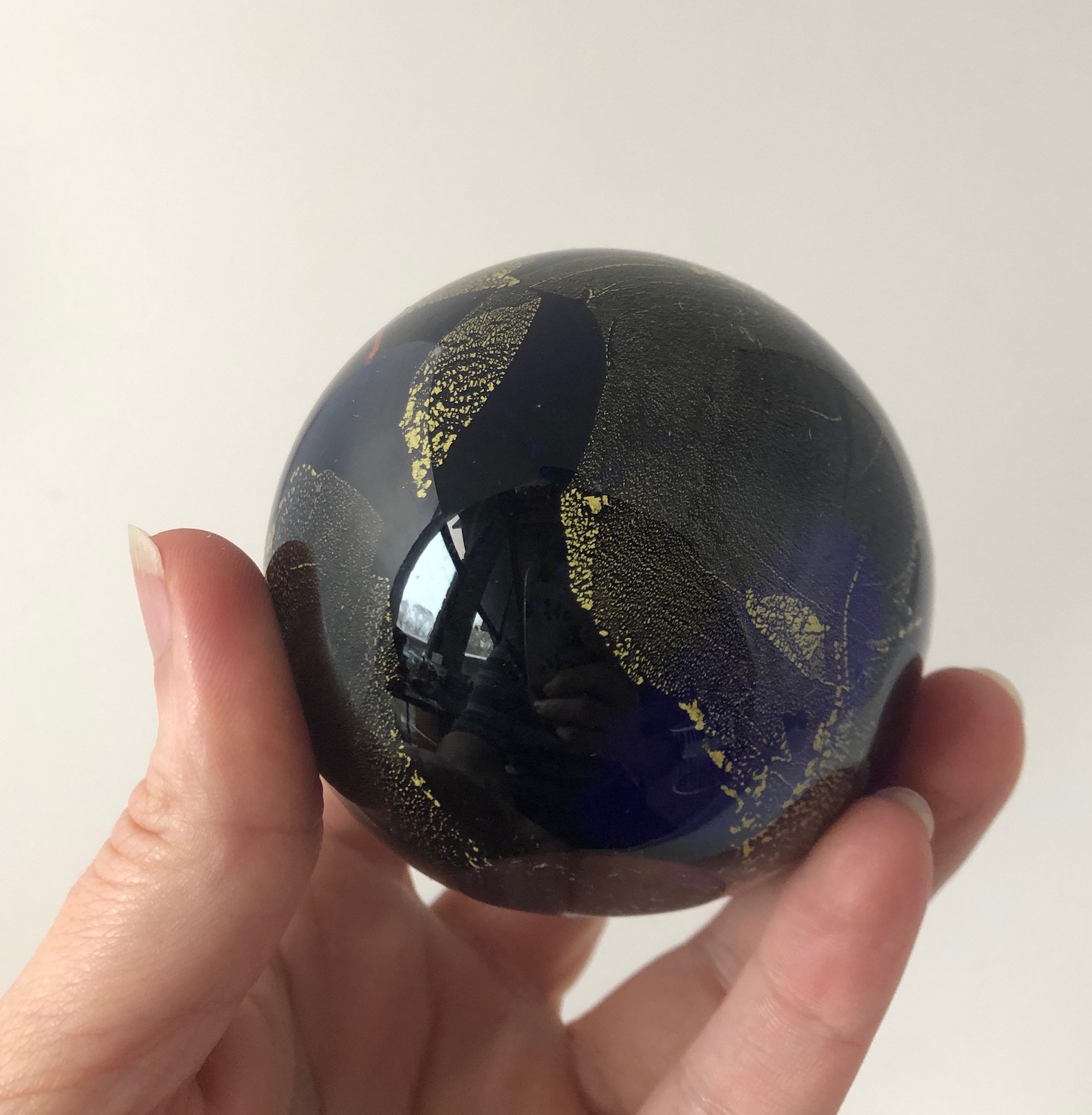 Vintage GES Glass Eye Studio 1994 Marble Art Cobalt Blue and Etsy