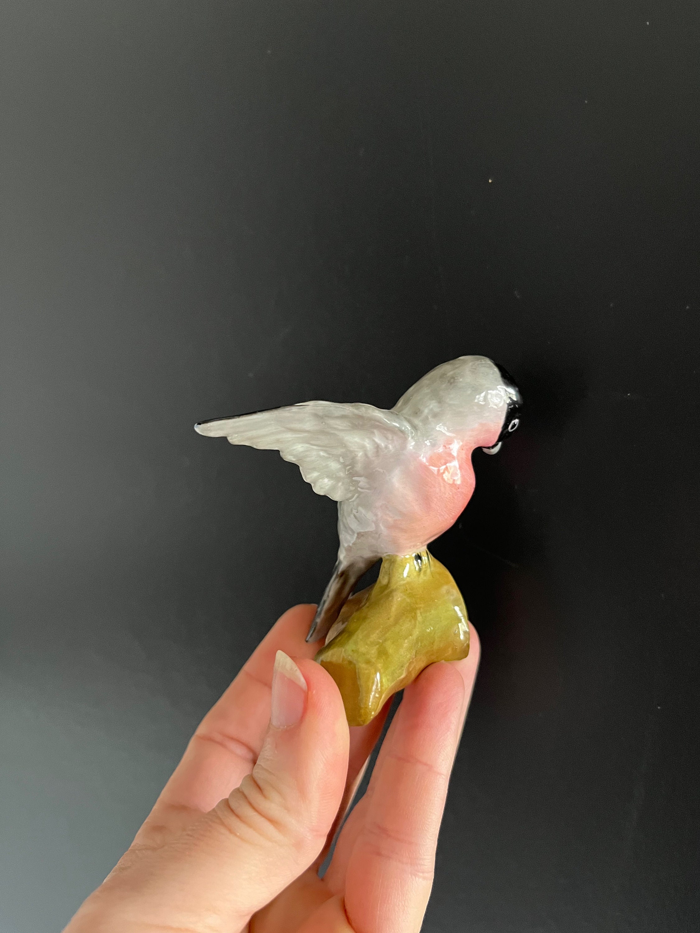 Vintage Crown Staffordshire JT Jones Bullfinch Bird Figurine