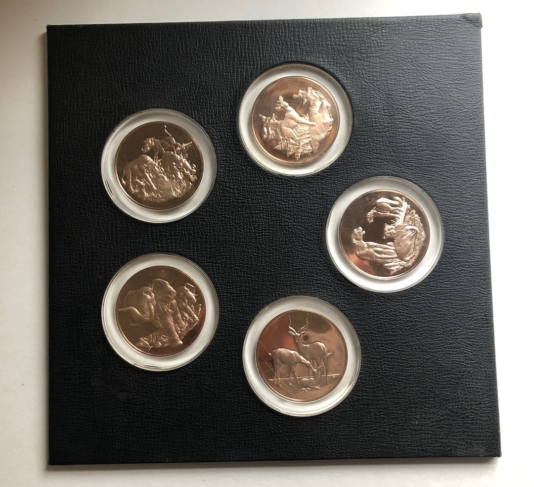 Franklin Mint Africa Wildlife Society ANIMAL BIG GAME Proof Set 20