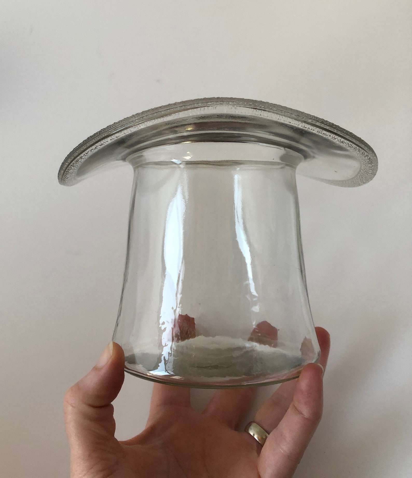 Antique Large EAPG Pressed Glass Top Hat Vase Etsy