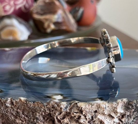 ヴィンテージ メキシカンジュエリー バングル ターコイズ 925 スターリング ヴィンテージ メキシカン スターリングシルバー ターコイズ サン