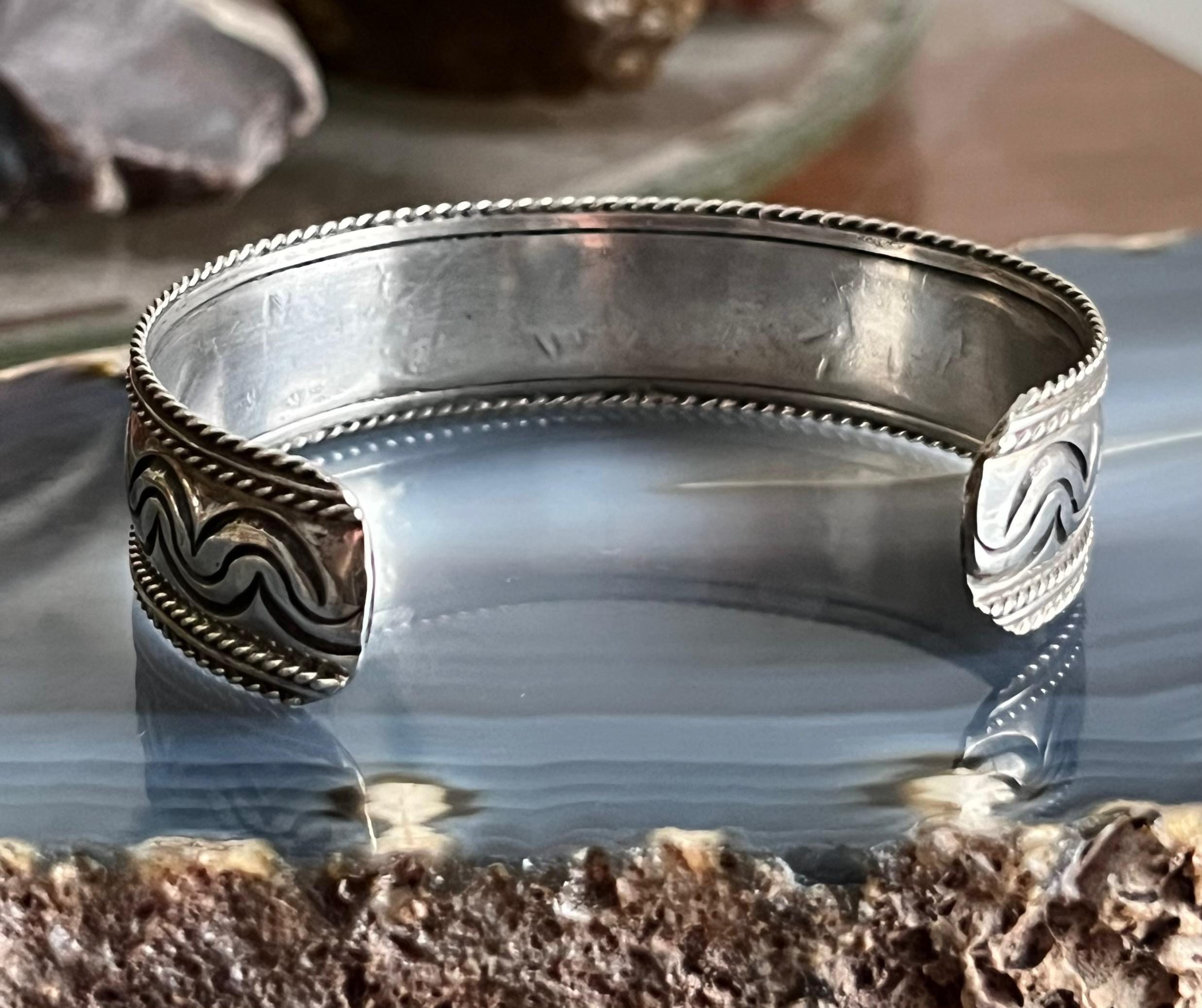 Vintage Native American MC Tsasie Navajo Sterling Silver Stamp