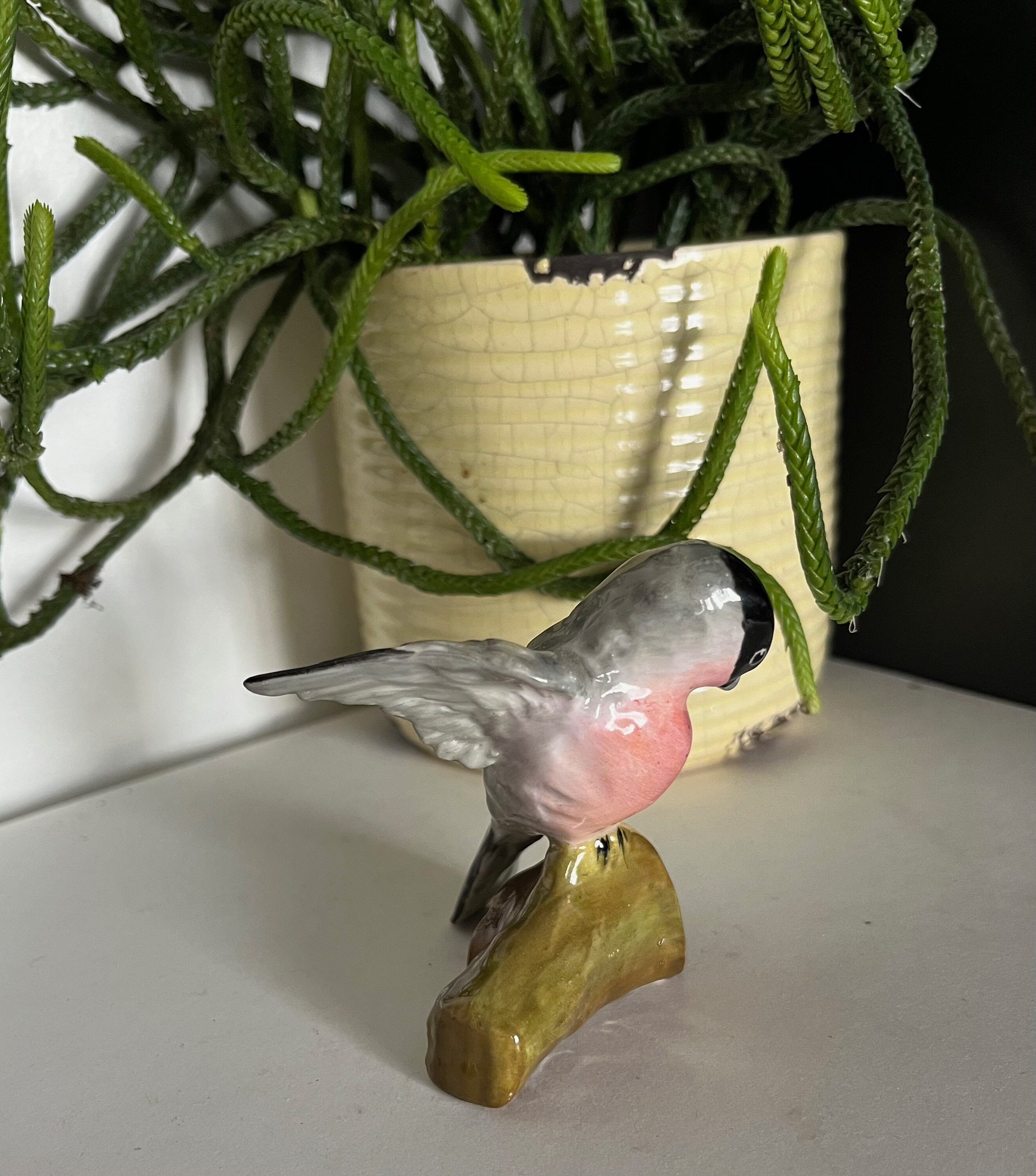 Vintage Crown Staffordshire JT Jones Bullfinch Bird Figurine