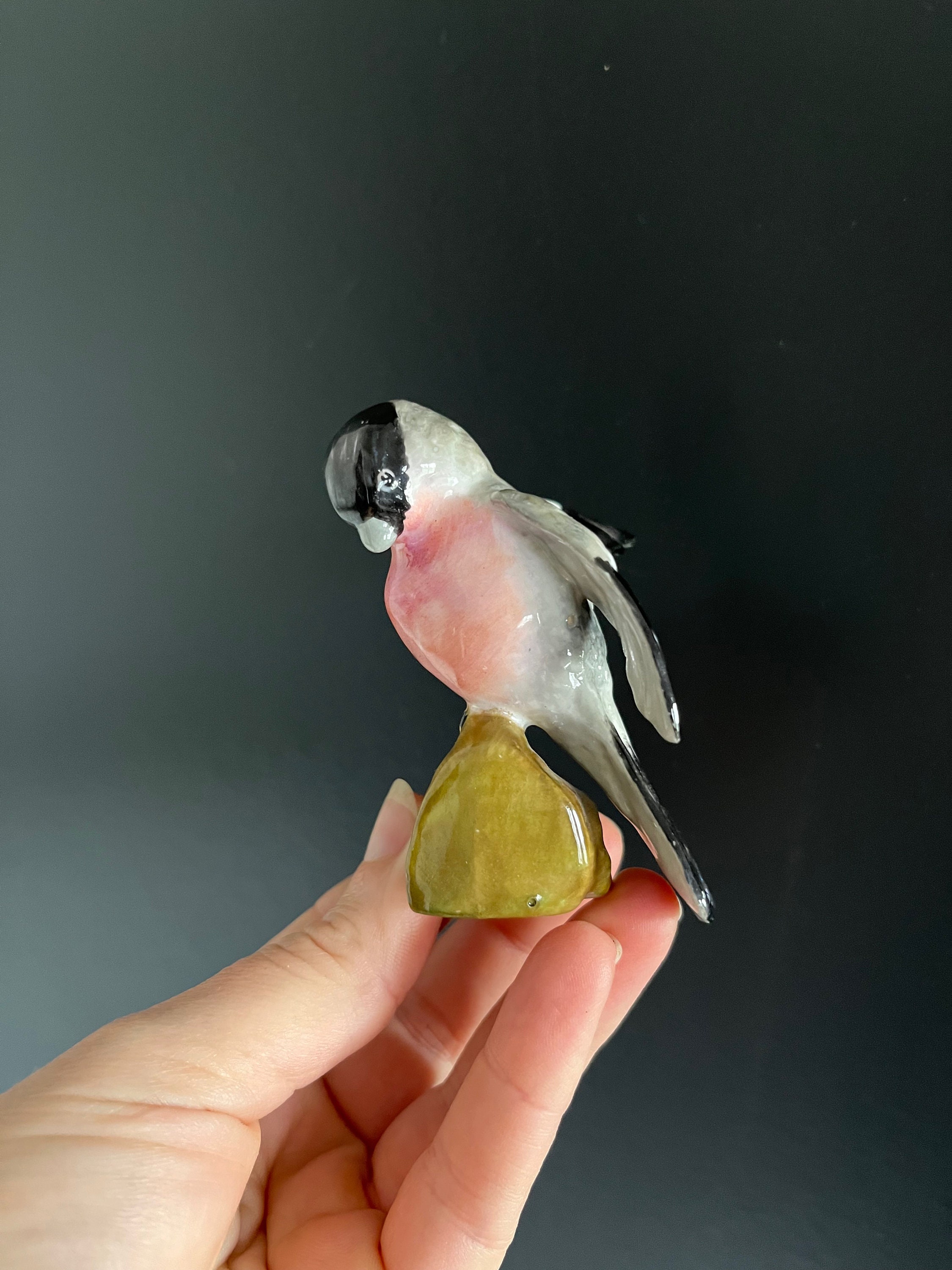 Vintage Crown Staffordshire JT Jones Bullfinch Bird Figurine