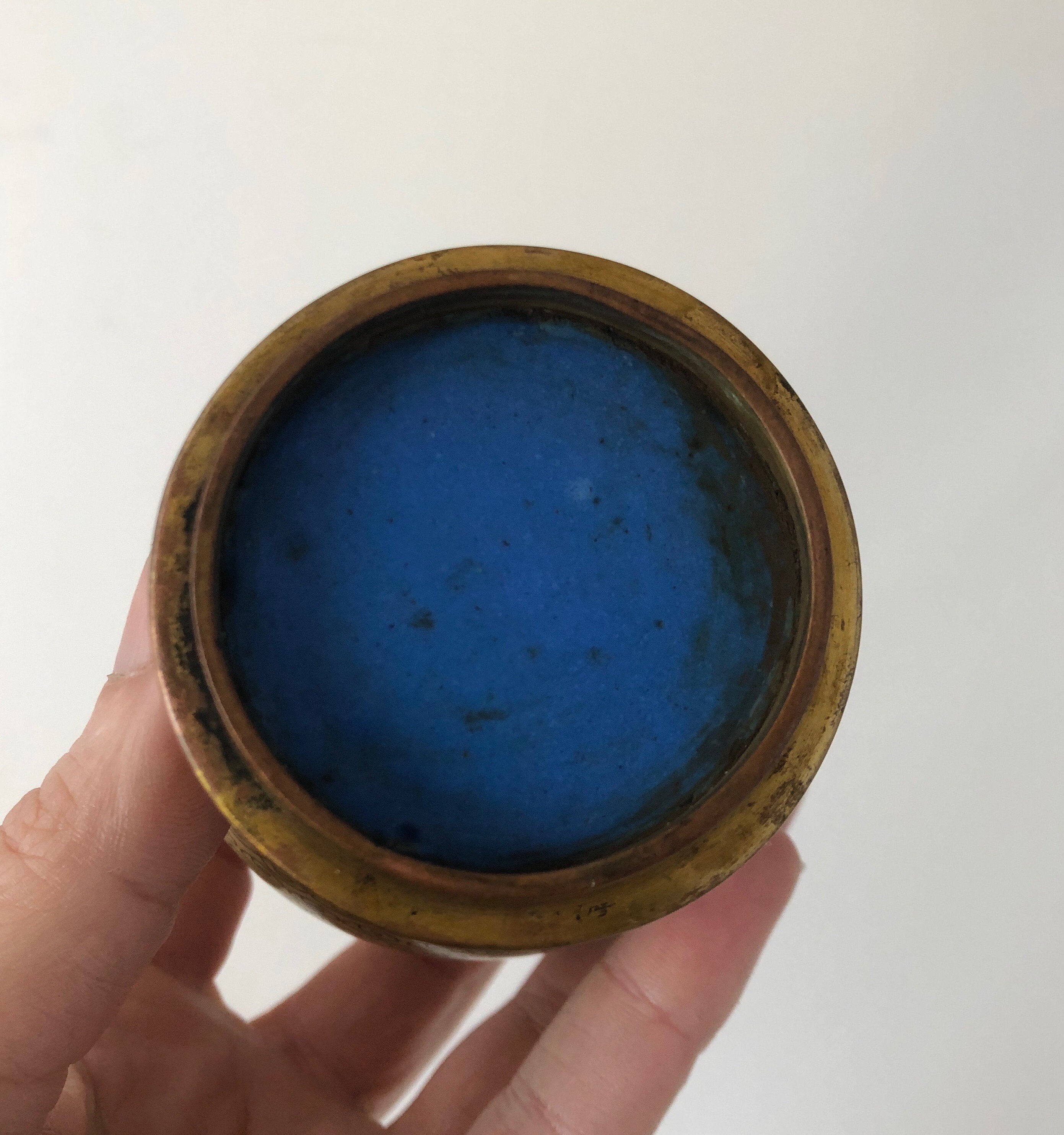 ヴィンテージ 中国製 七宝焼き 小さな蓋付き壷 - Etsy 日本