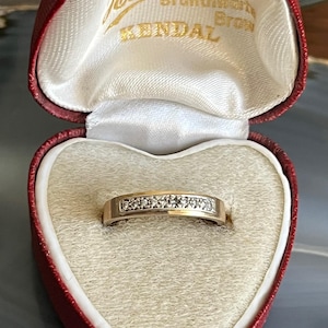 Vintage 10K Gold Diamant Ehering Band