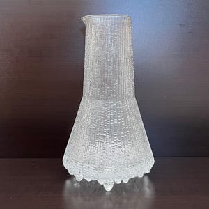 Vintage MCM Mid Century Modern Glass Iittala Finland Ultima Thule Carafe Pitcher