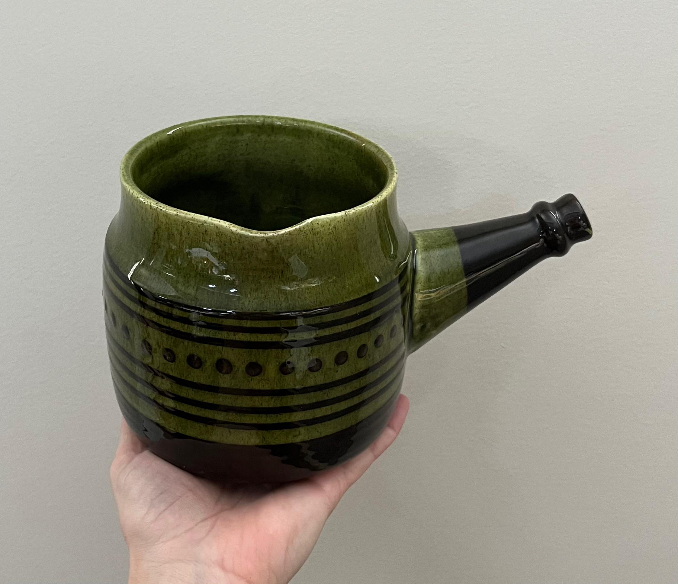 Vintage MCM Scandinavian Ceramic JIE Gantofta Sweden Handled