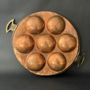 Antique 19th C French Copper Egg Poaching Pan