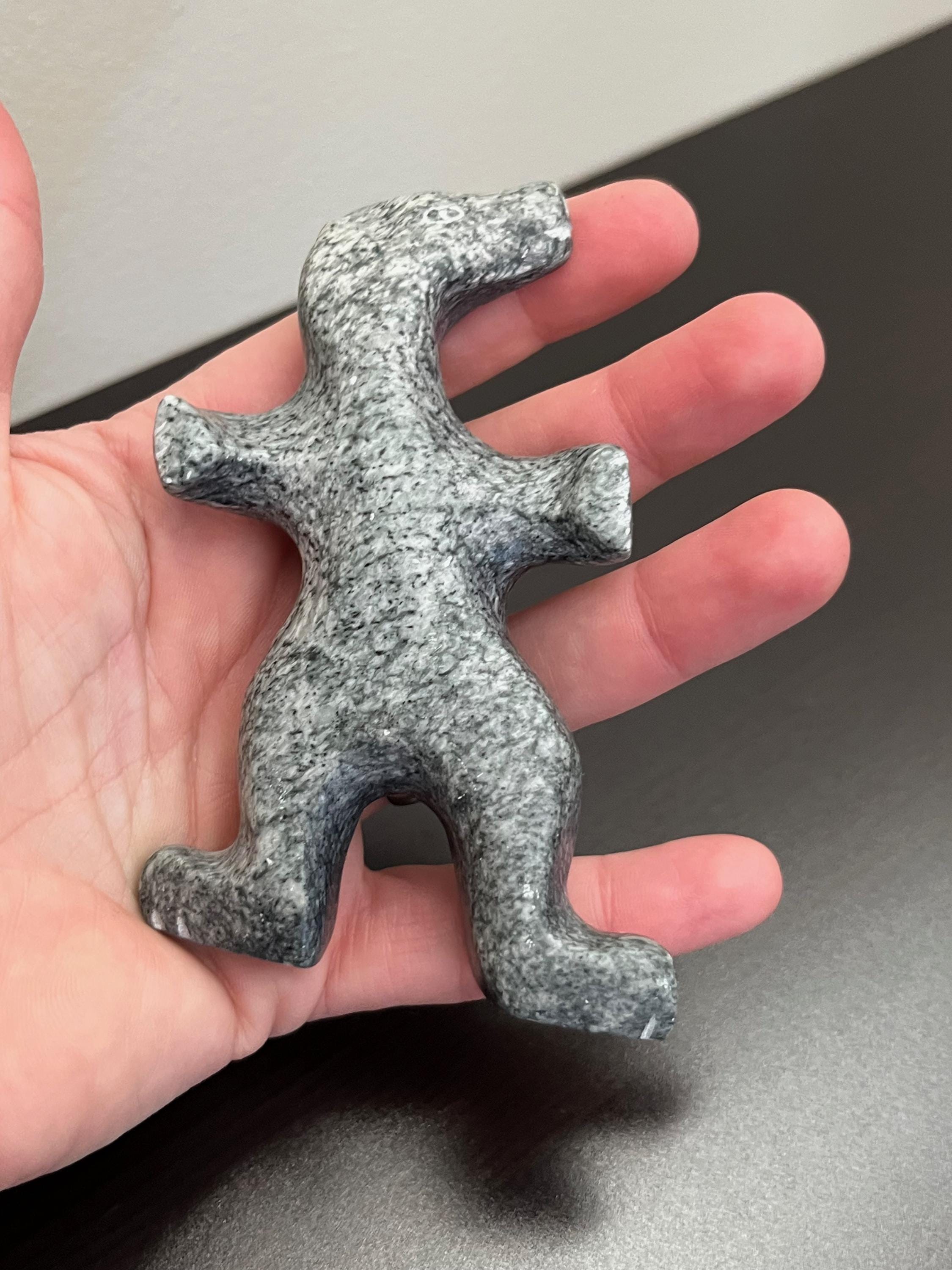 Canadian Inuit George Arlook Arluk Dancing Bear Soapstone