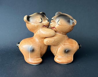 Vintage Van Tellingen Bears Huggies Hugging Solniczki i pieprzniczki