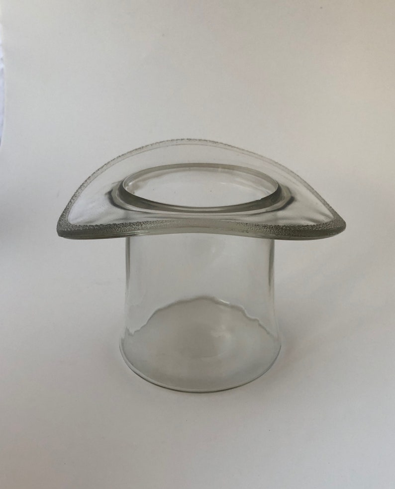 Antique Large EAPG Pressed Glass Top Hat Vase Etsy
