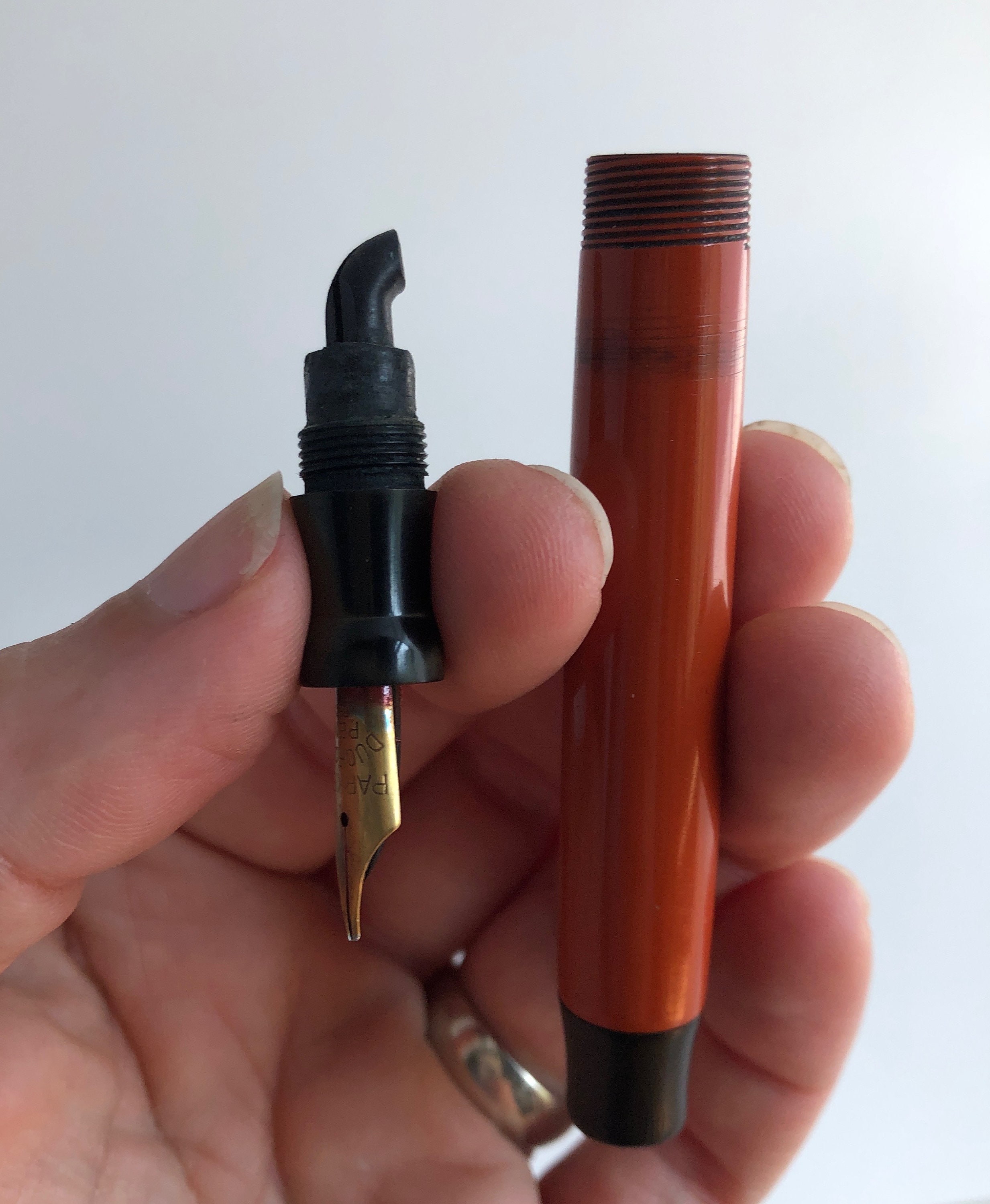 アンティーク 1920 年代 パーカー デュオフォールド ラッキー カーブ