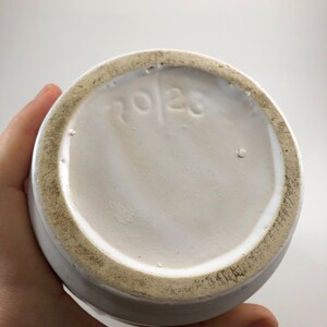 1960s West German Pottery Ilkra Keramik Model 70/23 White Floral Relief Mid Century Vase image 2