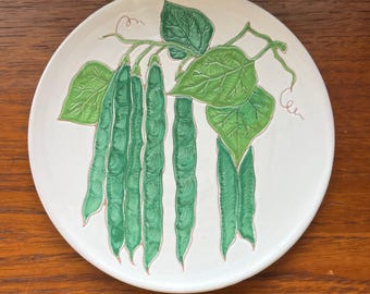 Set of 5 Vintage Italian Pottery Vegetable Plates