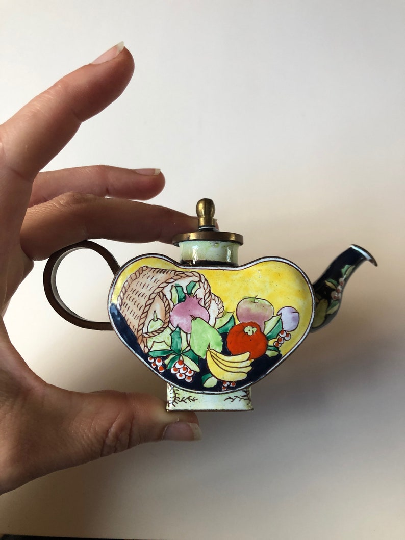 Trade Aid Charlotte Di Vita Miniature Enamel Tea Pot Teapot Etsy
