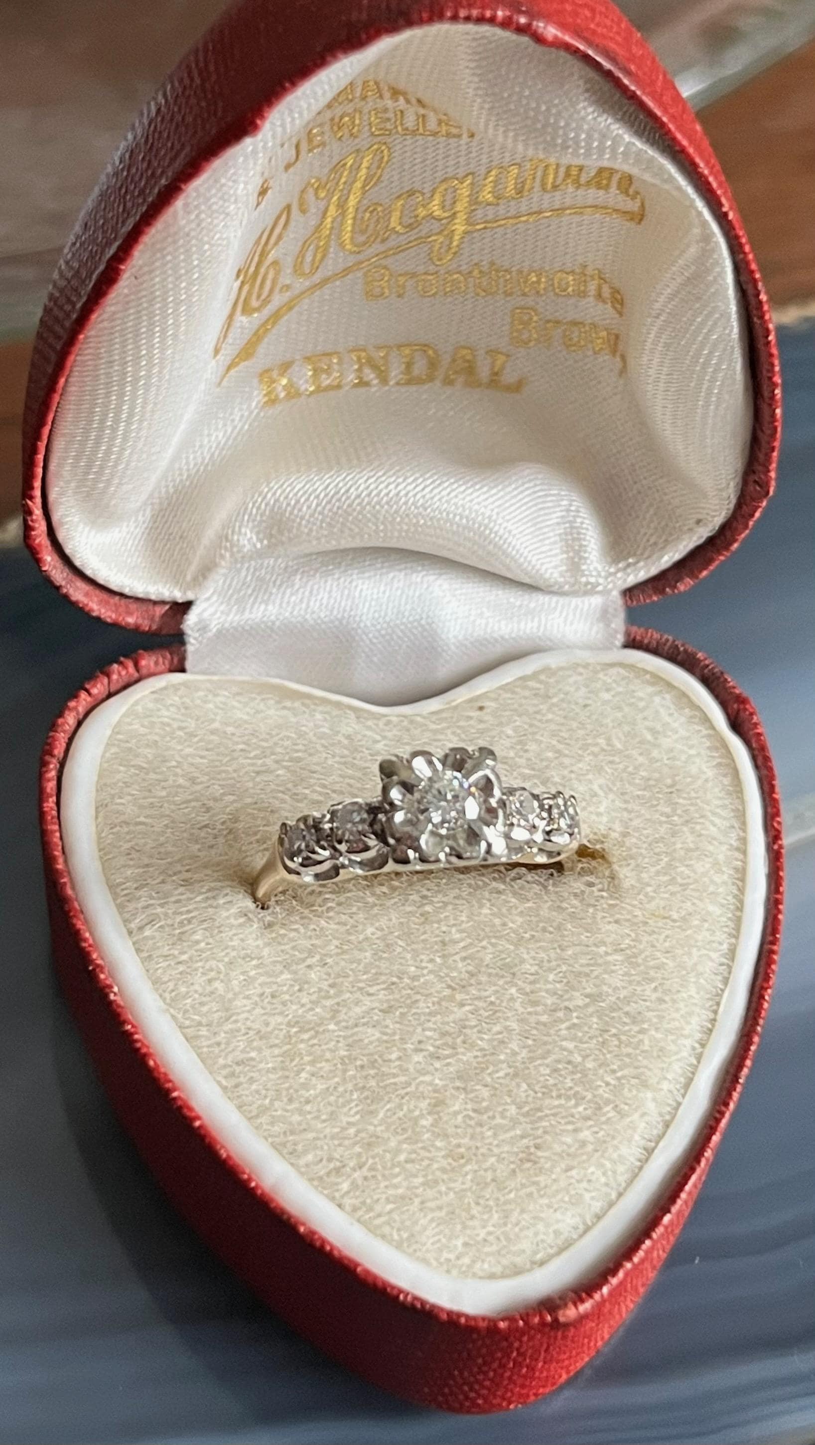Vintage Mid Century 14K Gold Diamond Engagement Ring