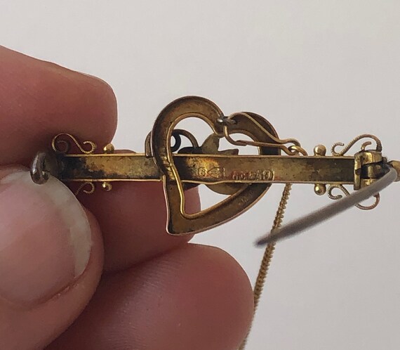 Beautiful Victorian Love Token Sweetheart Brooch … - image 6