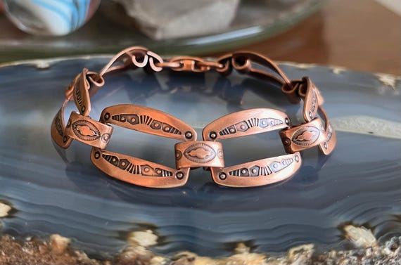 Vintage Pure Copper Native American Southwestern Navajo Style