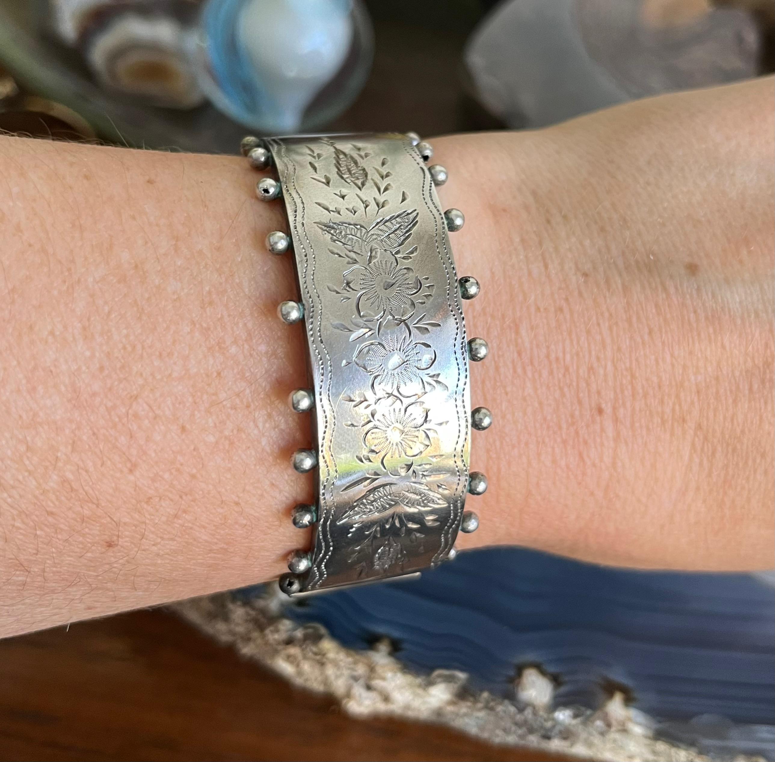 Antique Victorian Sterling Silver Bangle Clamper Bracelet - Etsy