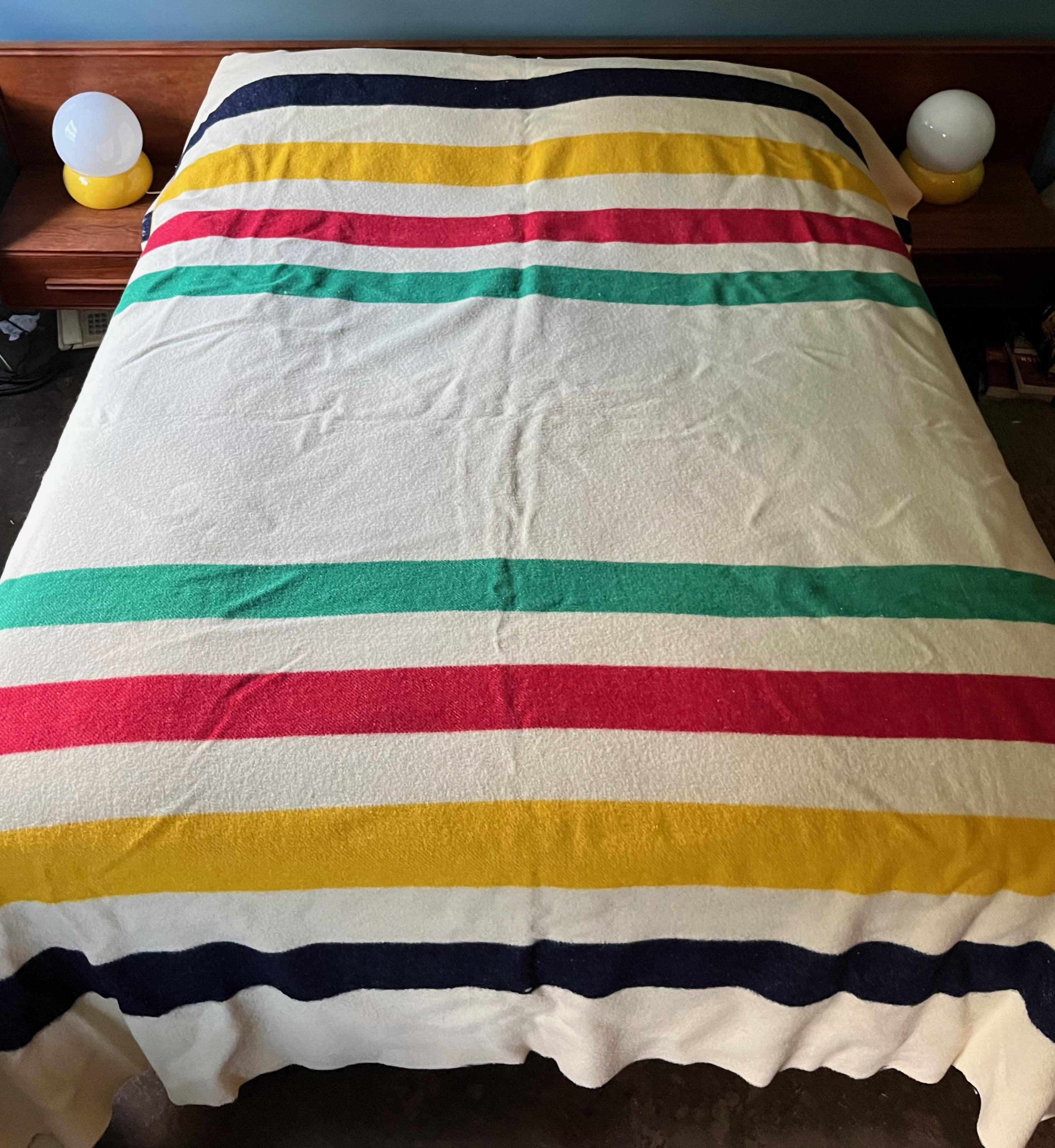 Vintage Hudson's Hudson Bay Classic Rainbow Multistripe 6 Point