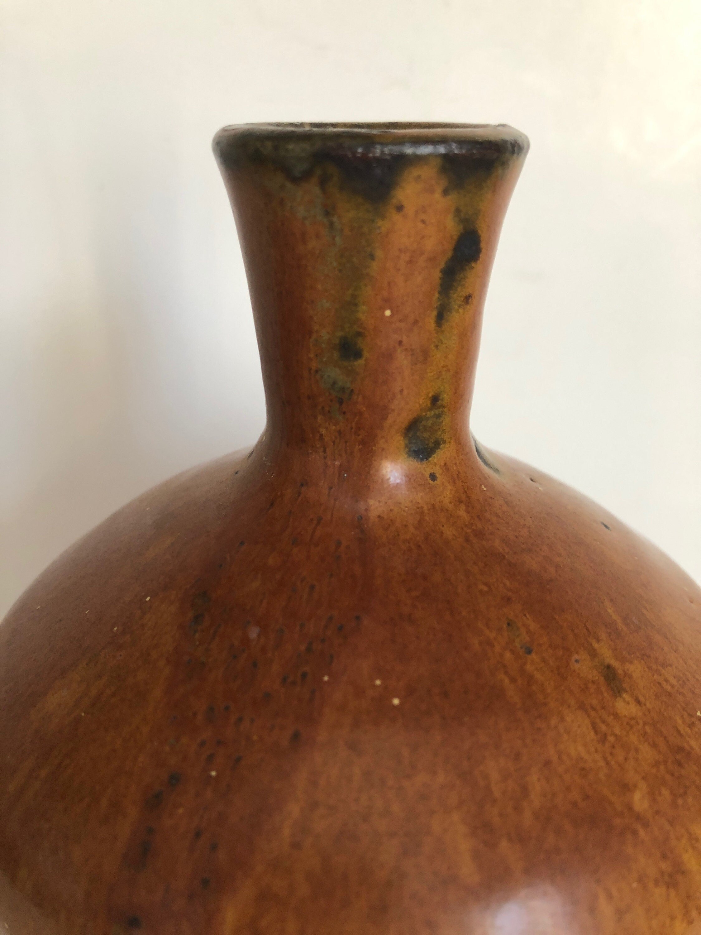 Mid Century Canadian Studio Pottery Ceramic Stoneware Bottle Vase X ...