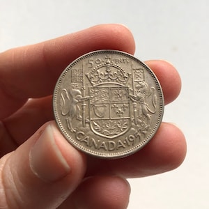 Canadese halve dollar 50 cent 80% zilveren munt 1953 SF