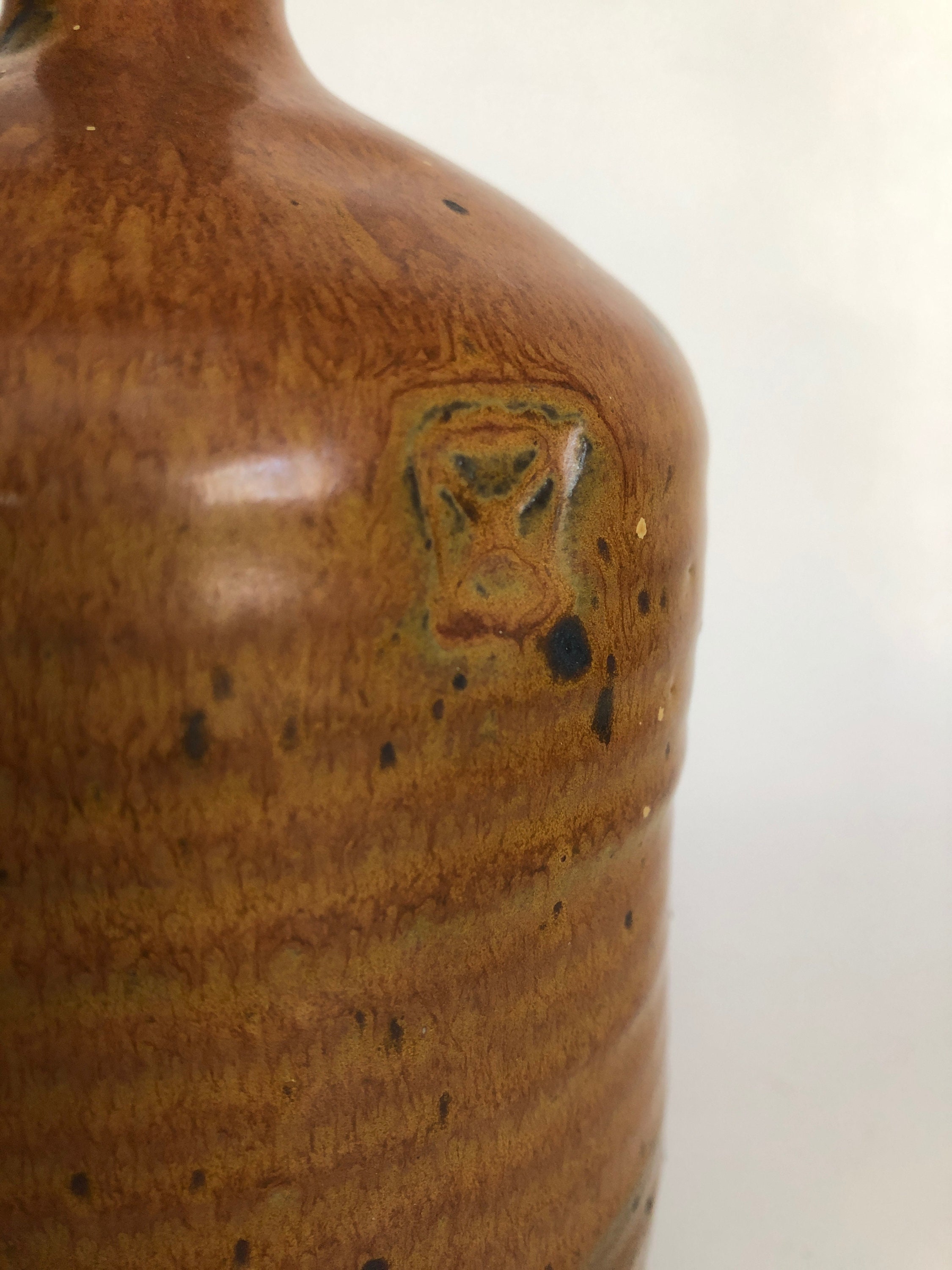 Mid Century Canadian Studio Pottery Ceramic Stoneware Bottle Vase X ...