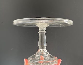 Antique EAPG Pressed Glass Pedestal Cake Stand