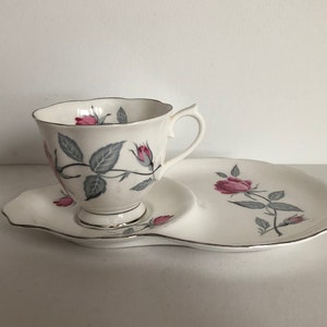 Vintage Royal Albert Bone China Trent Rose Tea Cup and Snack Tray