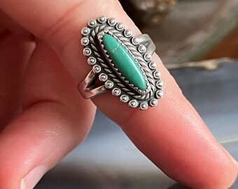 Vintage Bell Trading Post Navajo Sterling Silver Turquoise Ladies