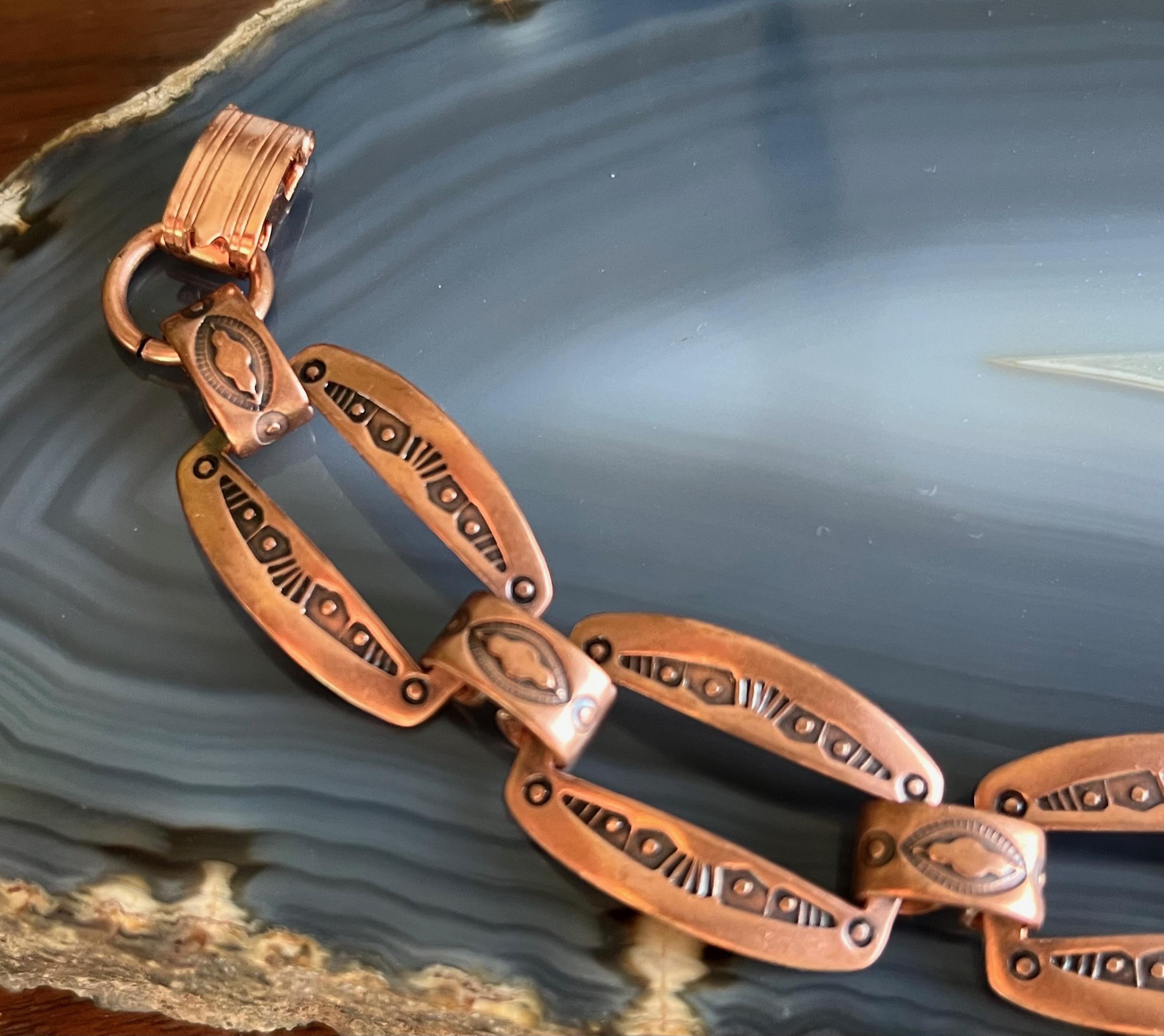 Vintage Pure Copper Native American Southwestern Navajo Style