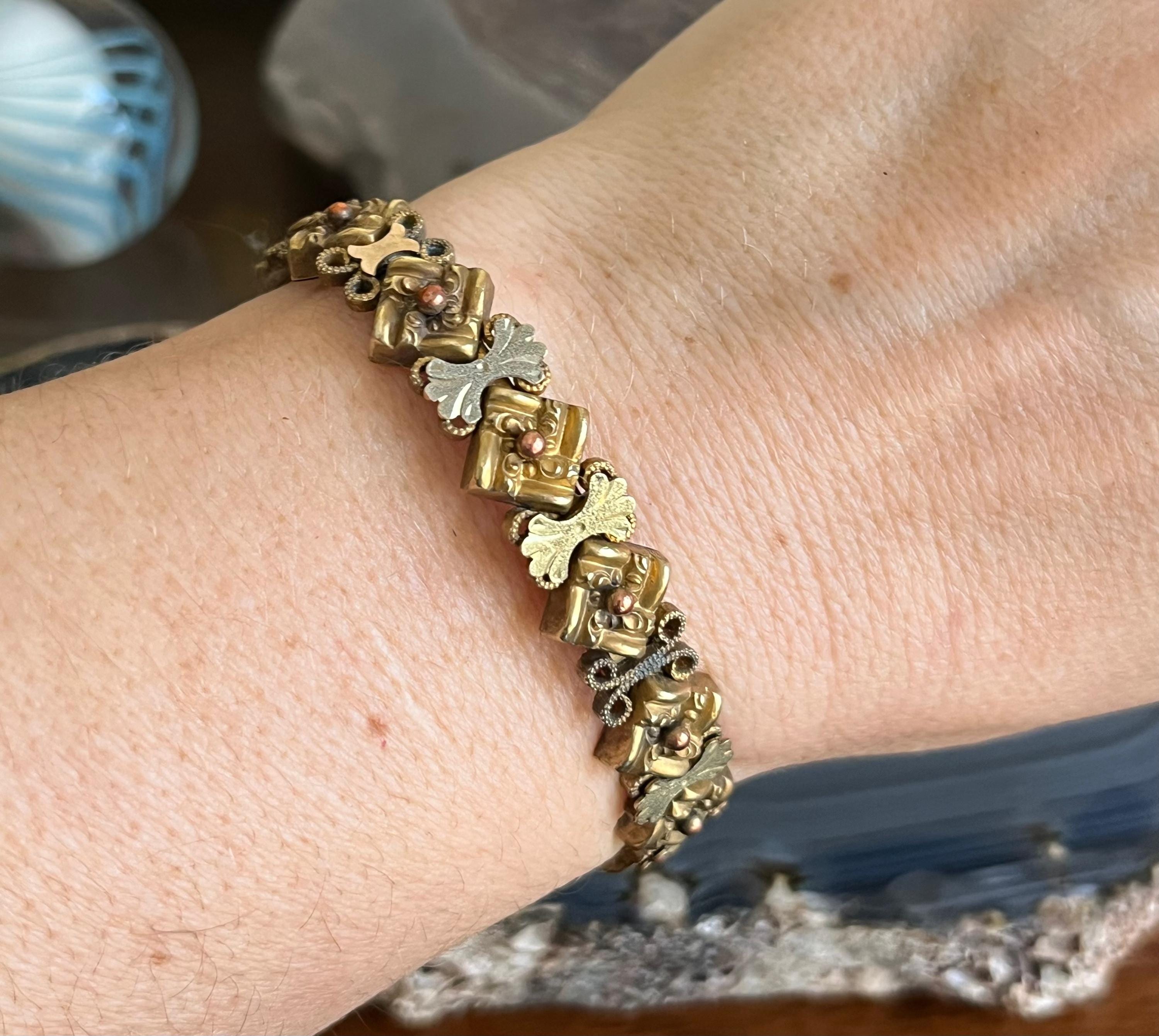 Bracciale rigido vittoriano antico in argento sterling massiccio