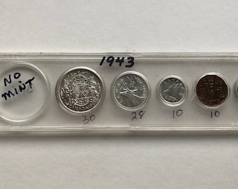 1943年カナダ25セント銀貨 - Etsy 日本