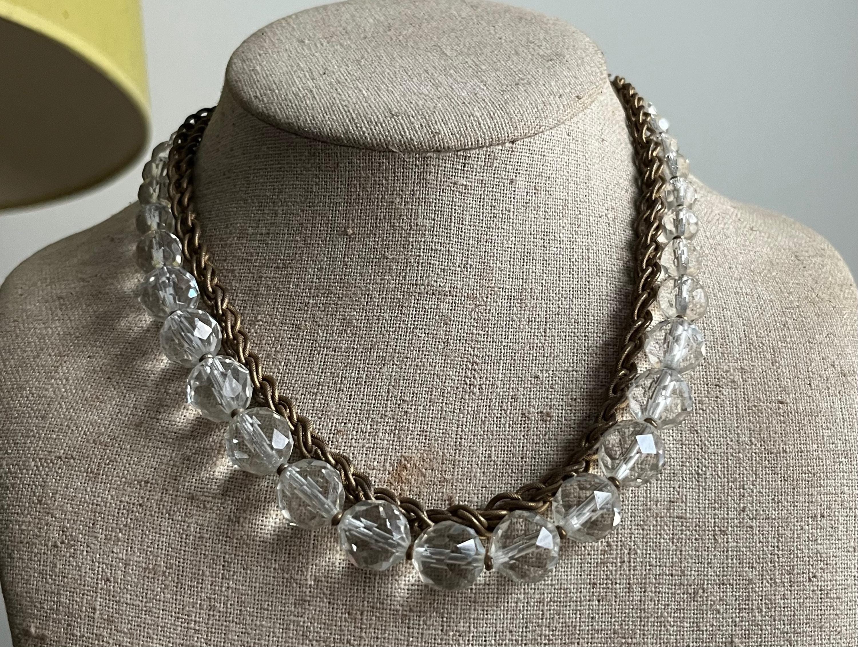 Miriam haskell crystal necklace - Etsy 日本