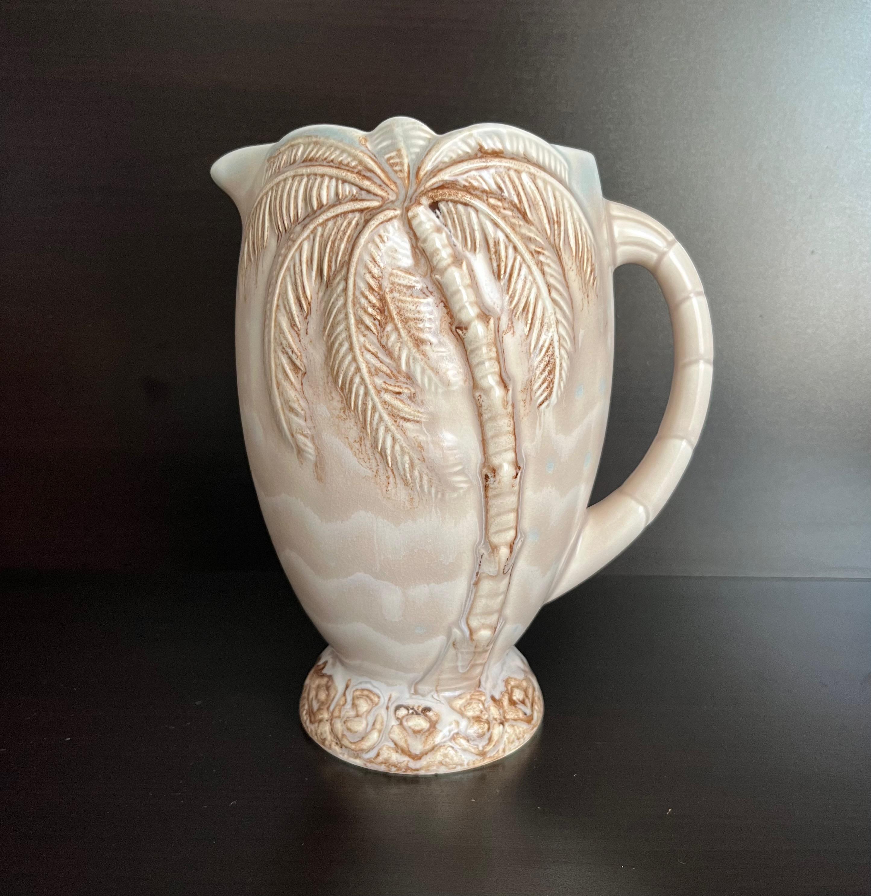Vintage Beswick Art Pottery 1074 Palm Tree Pitcher AS FOUND - Etsy