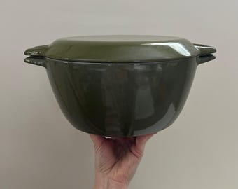Vintage MCM Copco Denmark D3 Green Enamelled Dutch Oven Michael Lax