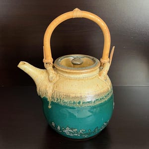 Vintage Canadian Studio Pottery Phil Yordy St Jacobs Ontario Stoneware Teapot Tea Pot