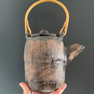 Vintage 1970s Brutalist Hand Made Studio Pottery Teapot or Coffee Pot
